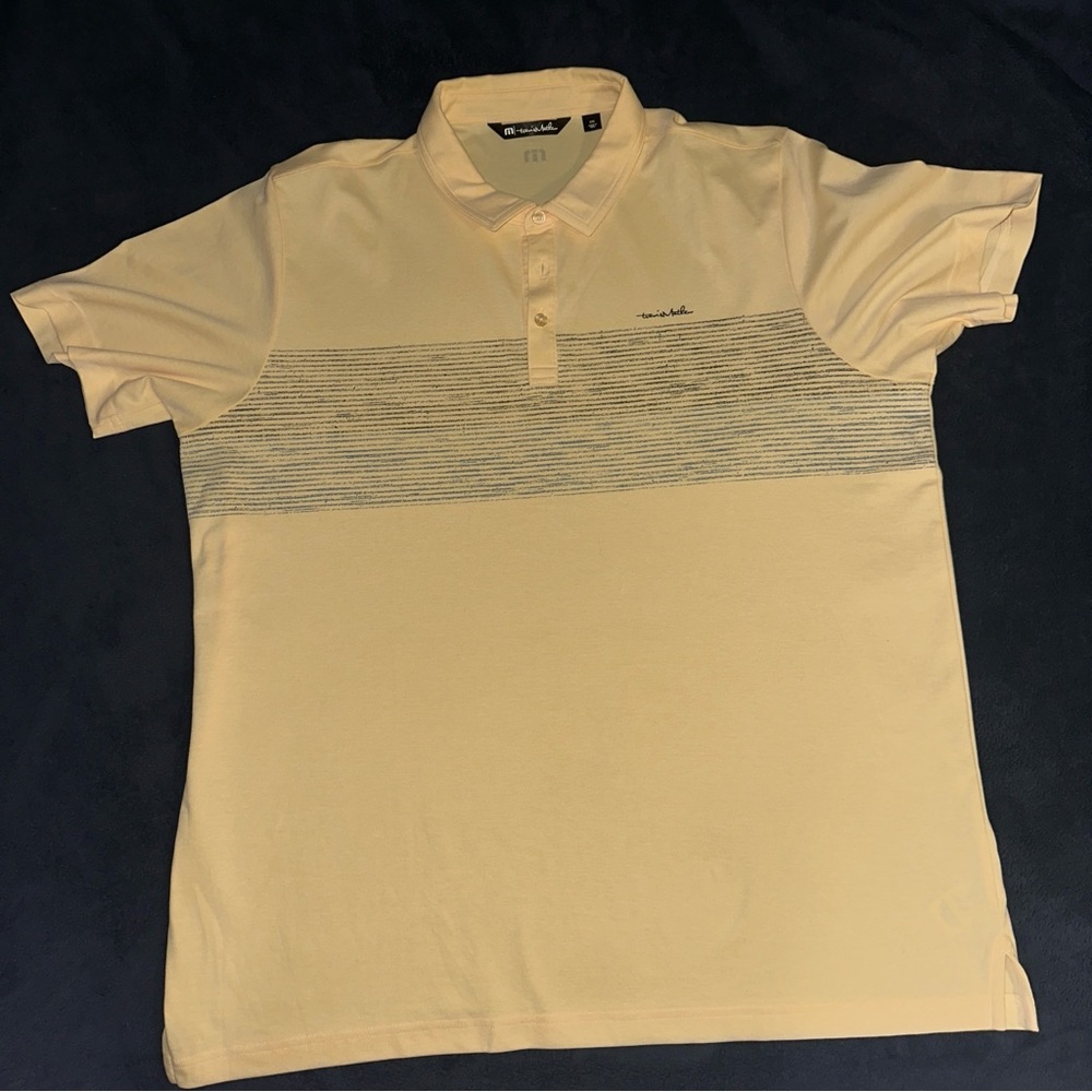 Travis Mathew Yellow Polo Shirt